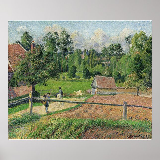 Pissarro - View From Artist's Window Eragny 1885 Poster (Front)