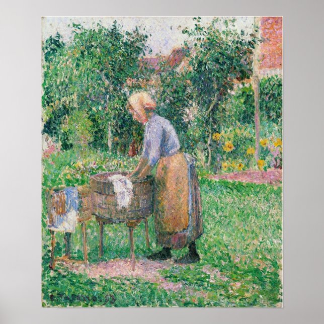 Pissarro - Washerwoman At Eragny 1893 Poster (Front)