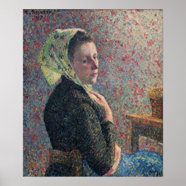 Pissarro - Woman With Green Scarf 1893 Poster (Front)