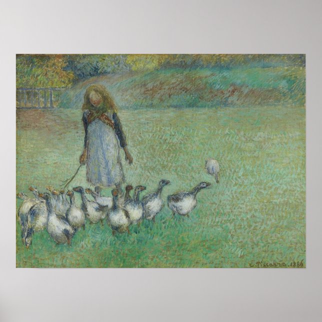 Pissarro - Young Shepherdess Of Geese 1886 Poster (Front)