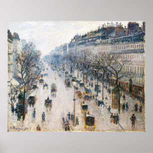 Pissarro's The Boulevard Montmartre Poster