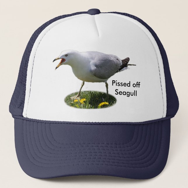 Pissed Off Seagull Trucker Hat (Front)