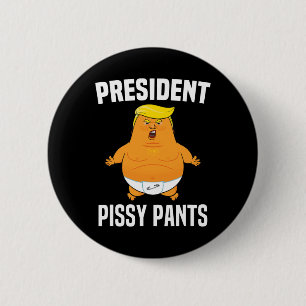 Pissy Pants Funny Baby Trump 6 Cm Round Badge