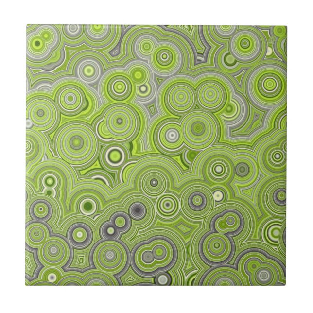 Pistachio Agate Flow – Elegant Abstract Pattern Ceramic Tile (Front)