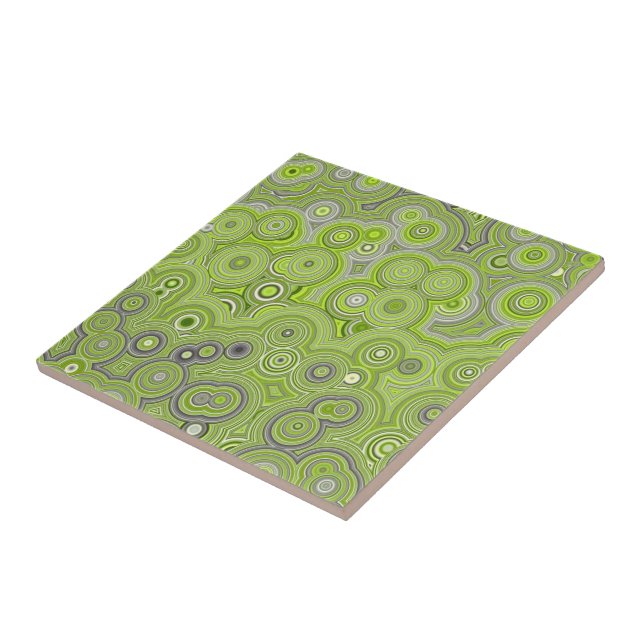 Pistachio Agate Flow – Elegant Abstract Pattern Ceramic Tile (Side)