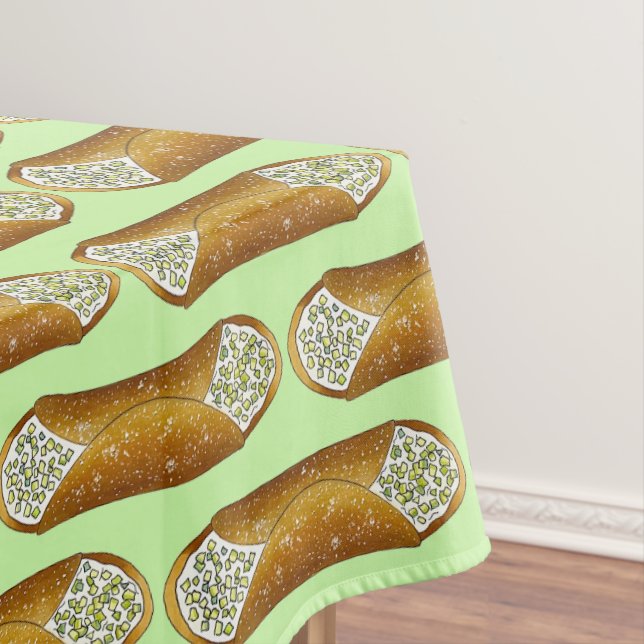 Pistachio Cannoli Italian Bakery Food Dessert Tablecloth (In Situ)