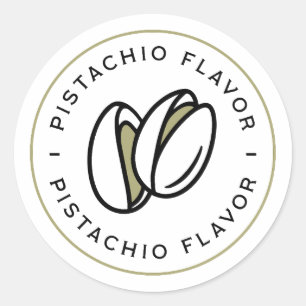 Pistachio flavour homemade aesthetic classic round sticker