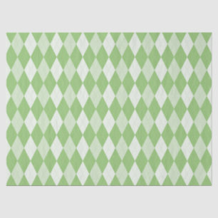 Pistachio Green Argyle Pale Green Small Diamond Tissue Paper