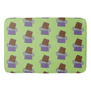 Pistachio Green Chocolate Bars Bath Mat