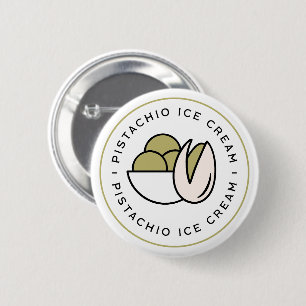 Pistachio ice cream lovers aesthetic 6 cm round badge