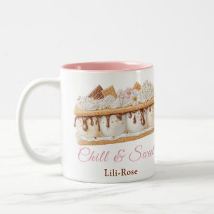 Pistachio Ice Cream Sandwich Day Two-Tone Coffee Mug