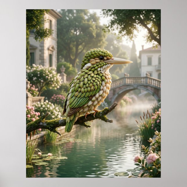 Pistachio Kingfisher Canal Poster (Front)