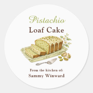 Pistachio Loaf Cake Gift Label