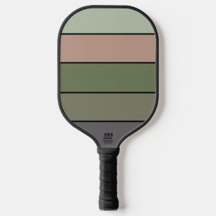 Pistachio Nut Shell Green Peach Purple Stripes  Pickleball Paddle