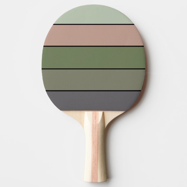 Pistachio Nut Shell Green Peach Purple Stripes  Ping Pong Paddle (Front)