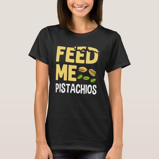 Pistachio Nuts Tree Ice Cream Dessert Unsalted Bow T-Shirt (Front)