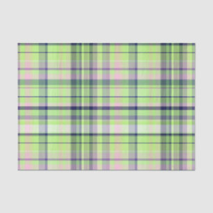 Pistachio Pink Navy Wht Preppy Madras Tissue Paper