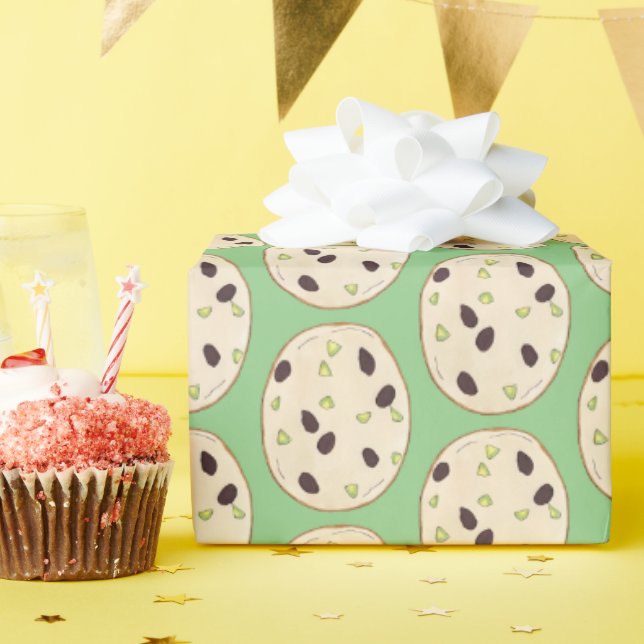 Pistachio Shortbread Biscuit Cookie Baking Pastry Wrapping Paper (Birthday Party)