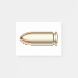 Pistol bullet post-it notes