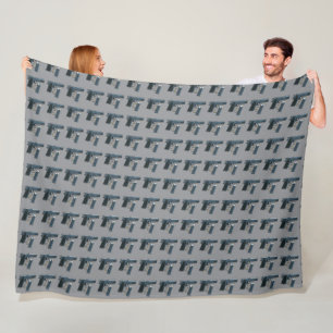 Pistol Pattern Target Shooter Sports Fleece Blanket