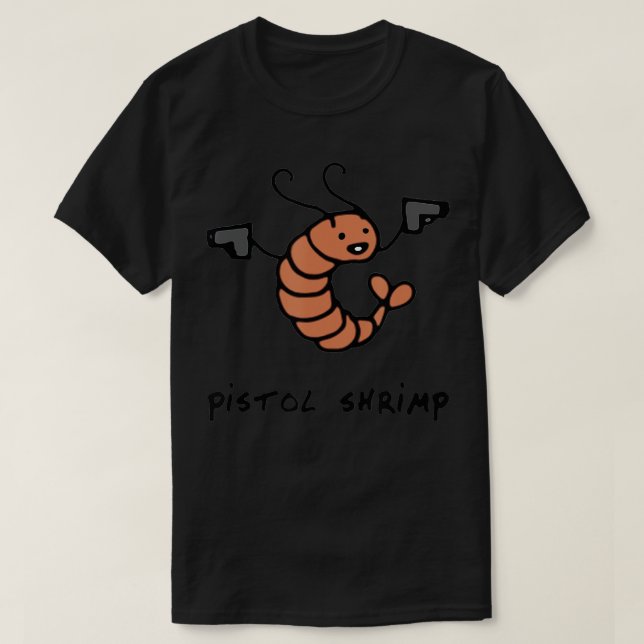 Pistol Shrimp Funny Sea Worm Sea Animals  T-Shirt (Design Front)