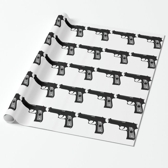 Pistol Wrapping Paper (Unrolled)