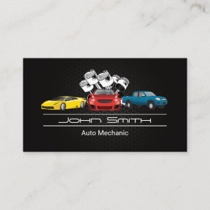 Piston Car Engine Automobiles Business Card