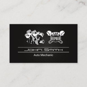 Piston Car Engine Car Repair Wrenches Business Card