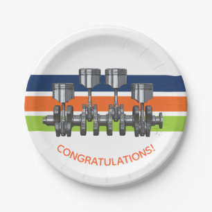 Piston Crankshaft Paper Plate