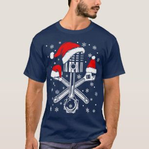 Piston Wrench Santa Car Mechanic Ugly gift boy T-Shirt