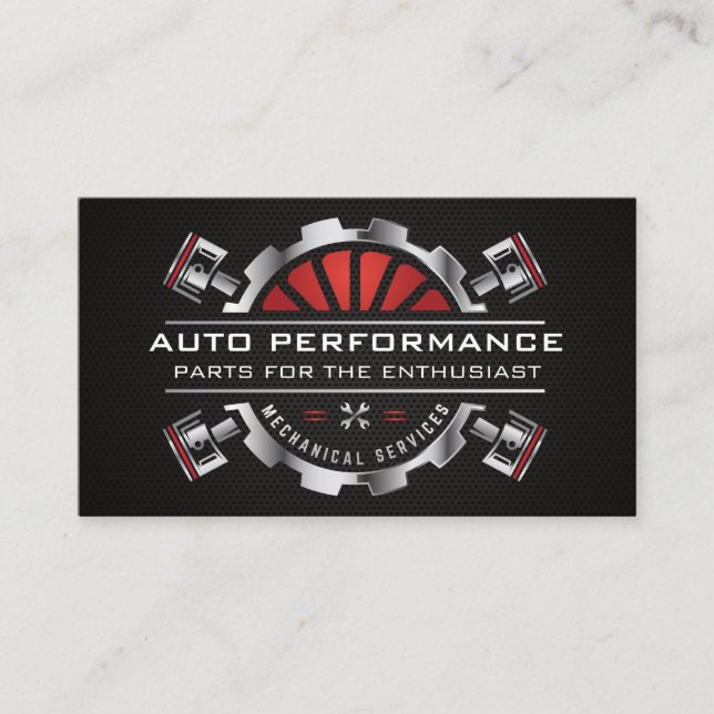Pistons Gear | Metallic Business Card (Front)