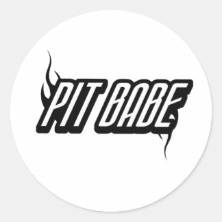 Pit Babe Classic Round Sticker