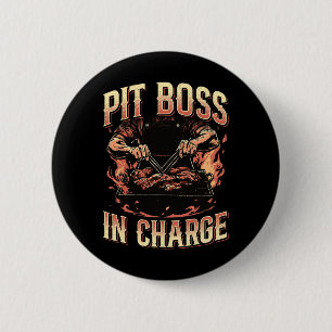 Pit Boss In Charge Bbq Grill Masters Pitmaster Mea 6 Cm Round Badge