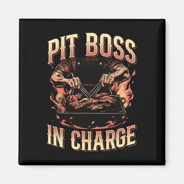 Pit Boss In Charge Bbq Grill Masters Pitmaster Mea Magnet (Front)