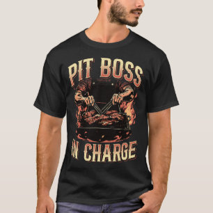 Pit Boss In Charge Bbq Grill Masters Pitmaster Mea T-Shirt