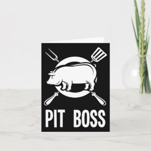 Pit Boss Shirt Bbq Funny Pitmaster Pig Grilling Gi Card