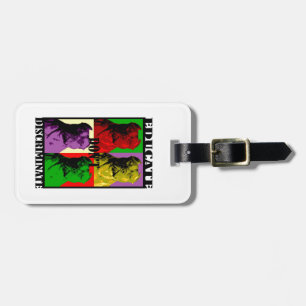 PIT BULL 4 SQUARE EDUCATE LUGGAGE TAG