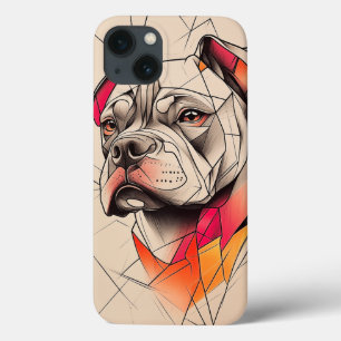 Pit Bull Abstract Portrait iPhone 13 Case