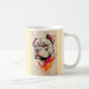Pit Bull Abstract Portrait Coffee Mug