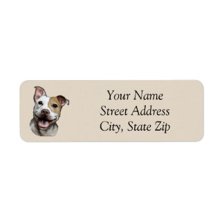 Pit Bull Address Label Return Address Label