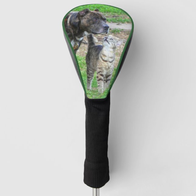 Pit Bull and Cat Golf Head Cover (Front)