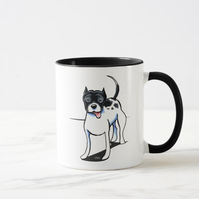 Pit Bull APBT Black White Mug (Right)