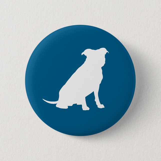 Pit Bull Baby Shower Dog Pitbull Blue Boy 6 Cm Round Badge (Front)
