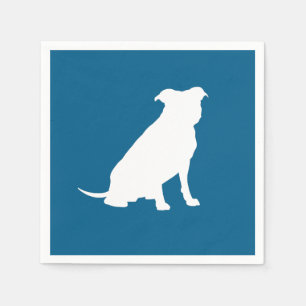Pit Bull Baby Shower Dog Pitbull Blue Boy Napkin