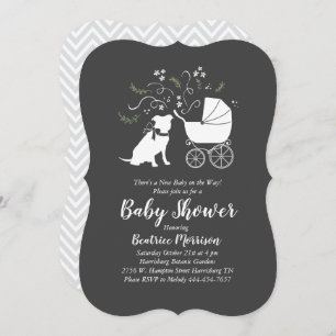 Pit Bull Baby Shower Gender Neutral Pitbull Invita Invitation