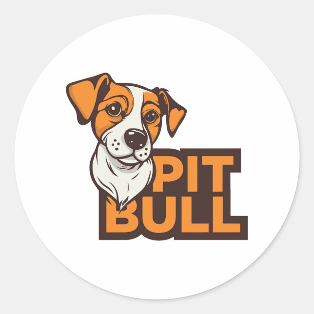 Pit Bull   Classic Round Sticker (Front)