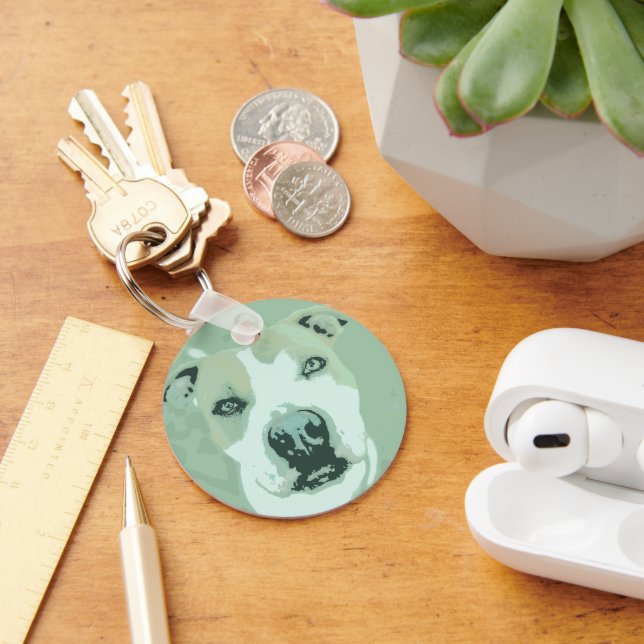Pit Bull Colour Pop  Key Ring (Desk)