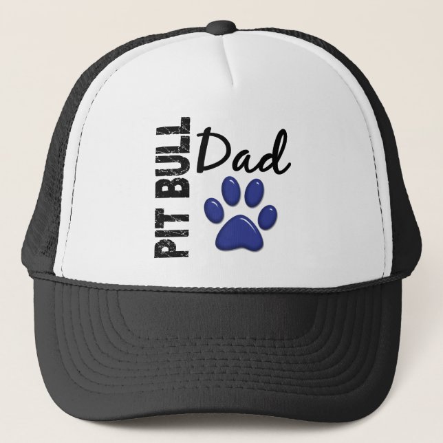 Pit Bull Dad 2 Trucker Hat (Front)