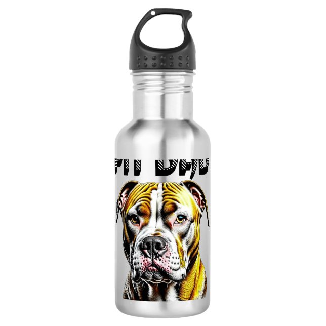 Pit Bull Dad | Dog Lover's   710 Ml Water Bottle (Front)