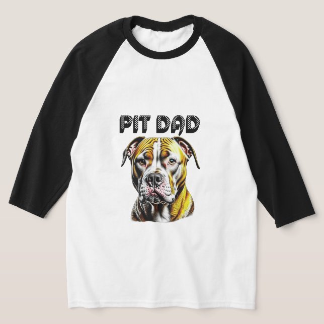 Pit Bull Dad | Dog Lover's  T-Shirt (Laydown)